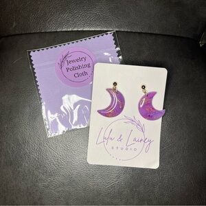 Purple Moon Earrings